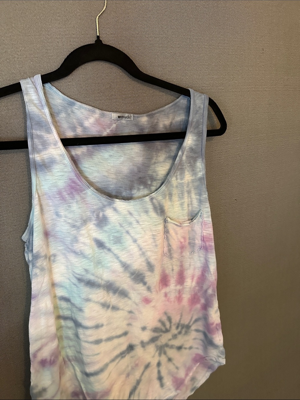LAmade Pastel Tie-Dye Scoop Tank Top